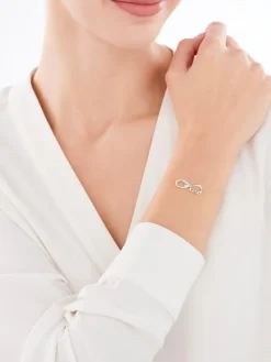 Online Apart Bransoletka z żółtego złota z diamentami - mama, nieskończoność - 0,01 ct - próba 585