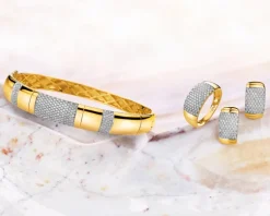 Online Apart Bransoletka z żółtego złota z brylantami - 0,88 ct - próba 585