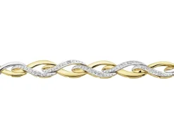 Apart Bransoletka z żółtego złota z diamentami - 18 cm - 0,05 ct - próba 585< Bransoletki Z Diamentami