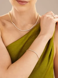 Apart Bransoletka z żółtego złota z brylantami - 18 cm - 0,29 ct - próba 585< Bransoletki Z Diamentami