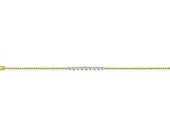 Clearance Apart Bransoletka z żółtego złota z brylantami - 18 cm - 0,29 ct - próba 585