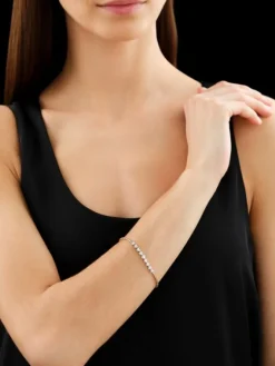 Clearance Apart Bransoletka z żółtego złota z brylantami - 18 cm - 0,29 ct - próba 585
