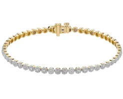 Apart Bransoletka z żółtego złota z diamentami - 19 cm - 1,33 ct - próba 585< Bransoletki Z Diamentami