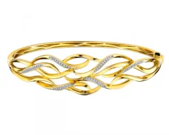 Apart Bransoletka z żółtego złota z brylantami - 0,21 ct - próba 585< Bransoletki Z Diamentami