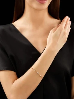 Apart Bransoletka z żółtego złota z  brylantami - 18 cm - 1,36 ct - próba 750< Bransoletki Z Diamentami