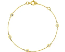 Discount Apart Bransoletka z żółtego złota z brylantami - 0,03 ct - próba 375