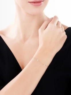 Discount Apart Bransoletka z żółtego złota z brylantami - 0,03 ct - próba 375