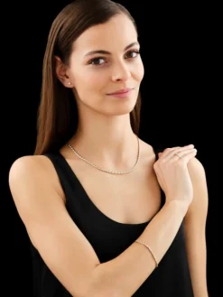 Apart Bransoletka z żółtego złota z brylantami - 19 cm - 0,16 ct - próba 585< Bransoletki Z Diamentami