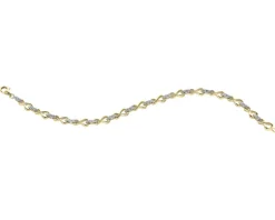 Hot Apart Bransoletka z żółtego złota z diamentami - nieskończoność - 18 cm - 0,15 ct - próba 375