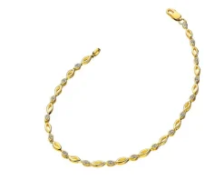 Apart Bransoletka z żółtego złota z diamentami - 19 cm - 0,10 ct - próba 375< Wszystkie
