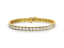 Sale Apart Bransoletka z żółtego złota z diamentami - 18 cm - 0,72 ct - próba 585