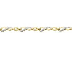 Online Apart Bransoletka z żółtego złota z diamentami - 18 cm - 0,03 ct - próba 375