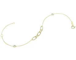 Online Apart Bransoletka z żółtego złota z diamentami - 0,01 ct - próba 375