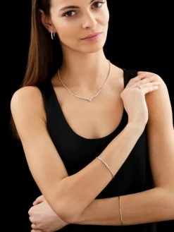 Apart Bransoletka z żółtego złota z brylantami - 19 cm - 0,30 ct - próba 585< Bransoletki Z Diamentami