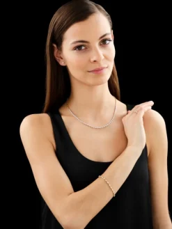 Apart Bransoletka z żółtego złota z brylantami - 18 cm - 0,48 ct - próba 585< Bransoletki Z Diamentami