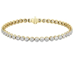 Apart Bransoletka z żółtego złota z brylantami - 18 cm - 3,58 ct - próba 585< Bransoletki Z Diamentami