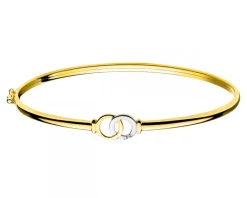 Hot Apart Bransoletka z żółtego złota z diamentem - 0,004 ct - próba 375