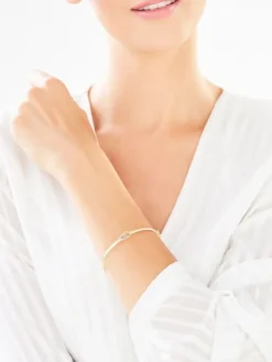 Hot Apart Bransoletka z żółtego złota z diamentem - 0,004 ct - próba 375