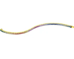 Apart Bransoletka z żółtego złota z brylantami i szafirami kolorowymi - 18 cm - próba 585< Wszystkie