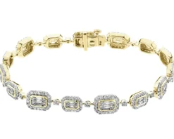 Apart Bransoletka z żółtego złota z diamentami - 19 cm - 2,66 ct - próba 585< Bransoletki Z Diamentami