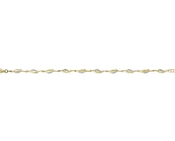 Apart Bransoletka z żółtego złota z diamentami - 19 cm - 0,05 ct - próba 375< Bransoletki Z Diamentami
