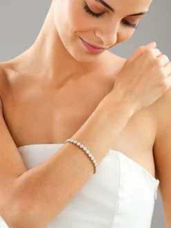 Online Apart Bransoletka z żółtego złota z brylantami laboratoryjnymi - 18 cm - 5,67 ct - próba 585
