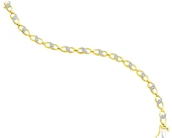 Apart Bransoletka z żółtego złota z diamentami - 18 cm - 0,50 ct - próba 585