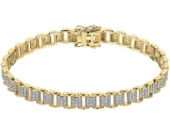 Apart Bransoletka z żółtego złota z diamentami - 18 cm - 1,00 ct - próba 585< Bransoletki Z Diamentami
