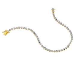 Apart Bransoletka z żółtego złota z brylantami - 18 cm - 0,76 ct - próba 585< Bransoletki Z Diamentami