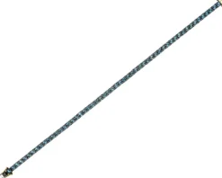 Discount Apart Bransoletka z żółtego złota z czarnym brylantem i topazami London Blue - 18 cm - próba 585
