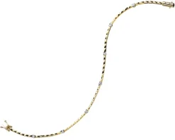 Apart Bransoletka z żółtego złota z brylantami - 19 cm - 0,04 ct - próba 585< Wszystkie