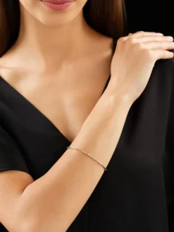 Apart Bransoletka z żółtego złota z brylantami - 19 cm - 0,04 ct - próba 585< Wszystkie