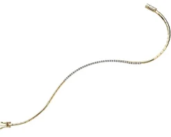 Apart Bransoletka z żółtego złota z brylantami - 18 cm - 0,23 ct - próba 585< Bransoletki Z Diamentami