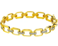 Apart Bransoletka z żółtego złota z diamentami - 18 cm - 0,25 ct - próba 585< Bransoletki Z Diamentami