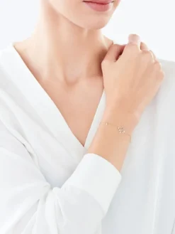 Best Apart Bransoletka z żółtego złota z diamentami - drzewko - 0,01 ct - próba 585
