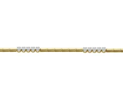 Best Apart Bransoletka z żółtego złota z brylantami - 19 cm - 0,15 ct - próba 585