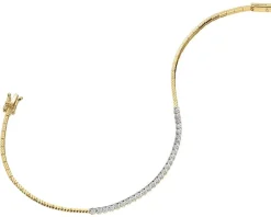 Apart Bransoletka z żółtego złota z brylantami - 18 cm - 0,14 ct - próba 585< Wszystkie