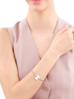 Discount Elixa Bransoletka ze stali szlachetnej z cyrkoniami - gwiazdy