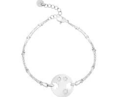 Elixa Bransoletka ze stali szlachetnej z cyrkoniami - koniczyna< Wszystkie