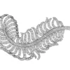 Apart Broszka z białego złota z brylantami - piórko - 5,15 ct - próba 750< Broszki Z Diamentami