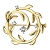 Apart Broszka z żółtego złota z brylantami - liście - 0,05 ct - próba 585< Wszystkie