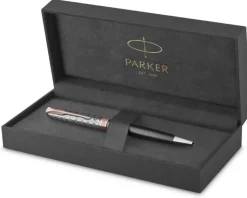 Parker Długopis Sonnet premium metal & grey PGT< Długopisy Parker