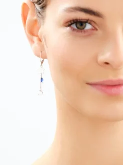 Hot Apart Kolczyki srebrne z cyrkoniami - gwiazdy, Księżyce