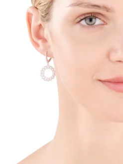 Apart Kolczyki srebrne z cyrkoniami - koła< Kolczyki Ślubne