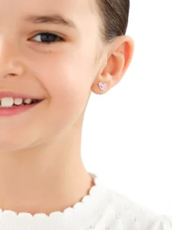 Apart Kolczyki srebrne z cyrkoniami i emalią - motyle< Wszystkie