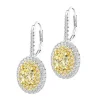 Apart Kolczyki z białego i żółtego złota z diamentami - VS2/Fancy Light Yellow - 2,70 ct - próba 750< Kolczyki Z Diamentami