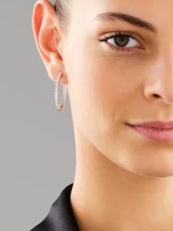 Online Apart Kolczyki z białego złota z brylantami laboratoryjnymi - koła - 1,00 ct - próba 750