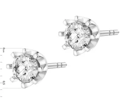 Apart Kolczyki z białego złota z brylantami - SI2/H - 0,68 ct - próba 585< Kolczyki Z Diamentami