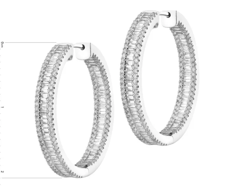 Best Apart Kolczyki z białego złota z diamentami - koła - 1,21 ct - próba 750