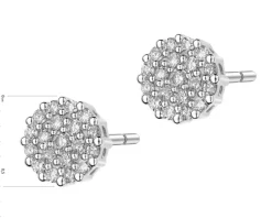 Apart Kolczyki z białego złota z diamentami - 0,16 ct - próba 585< Wszystkie